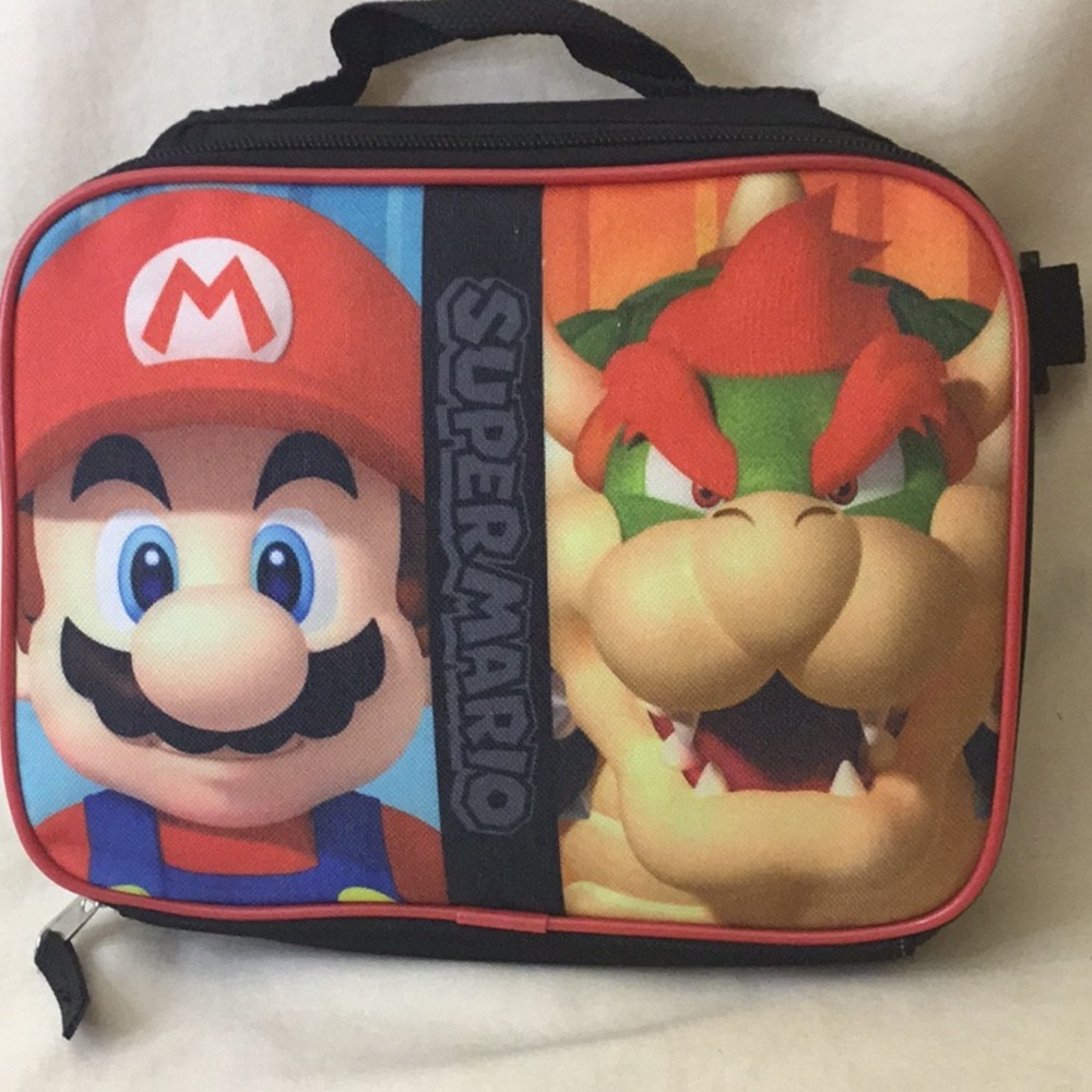 Nintendo Super Mario Kids Lunch Bag - Red, Black, Blue, Green
